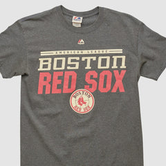 Boston Red Sox Majestic 2000s T-shirt - Dark Heather Gray - Vintage T-shirts