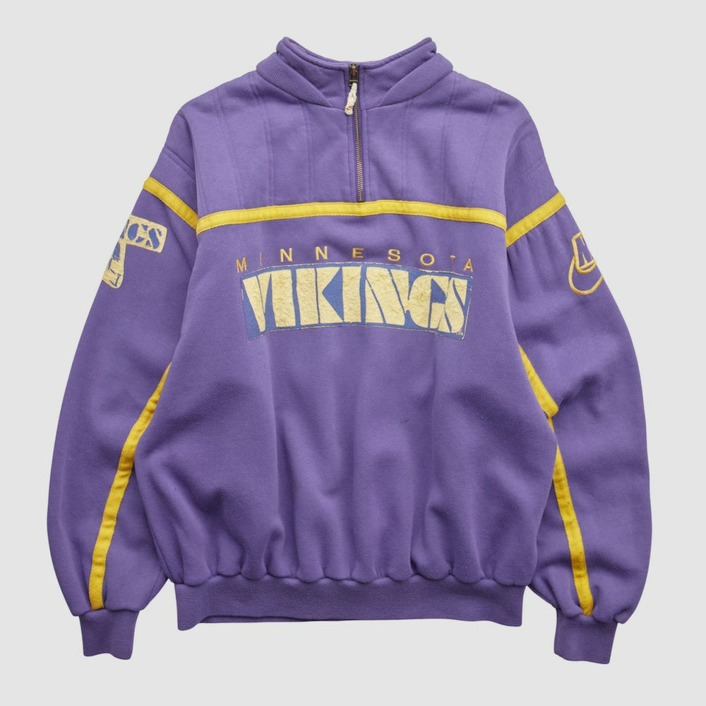 Minnesota Vikings 90s 1/4 Zip Sweatshirt - Purple Sweatshirts