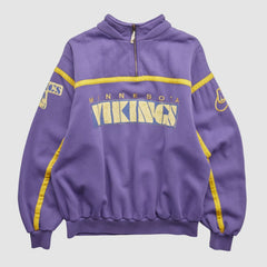 Minnesota Vikings 90s 1/4 Zip Sweatshirt - Purple Sweatshirts
