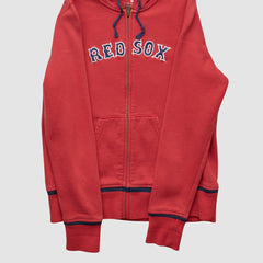 Boston Red Sox Nike 2000s Hooded Full Zip Sweatshirt - Red - XVintage Sweatshirts