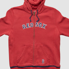 Boston Red Sox Nike 2000s Hooded Full Zip Sweatshirt - Red - XVintage Sweatshirts