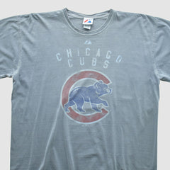 Chicago Cubs Majestic 2000s T-shirt - Gray - Vintage T-shirts