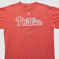 Philadelphia Phillies Majestic 2000s T-shirt - Red - XVintage T-shirts