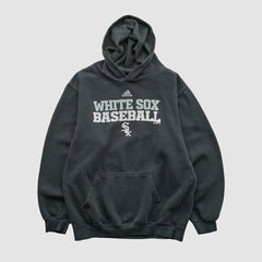 Chicago White Sox Adidas 2010s Hooded Pullover Sweatshirt - Charcoal - XVintage Pullover