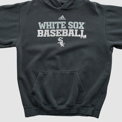 Chicago White Sox Adidas 2010s Hooded Pullover Sweatshirt - Charcoal - XVintage Pullover