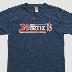 David Ortiz Nike 2007 T-shirt - Navy - Vintage T-shirts