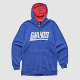 New York Giants NFL 2010s Hooded Full Zip Sweatshirt - Blue Sweatshirts