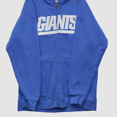 New York Giants NFL 2010s Hooded Full Zip Sweatshirt - Blue Sweatshirts