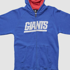 New York Giants NFL 2010s Hooded Full Zip Sweatshirt - Blue Sweatshirts
