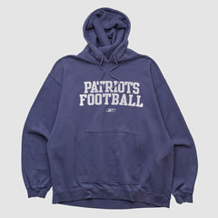 New England Patriots Reebok 2000s Hooded Pullover Sweatshirt - Navy Pullover