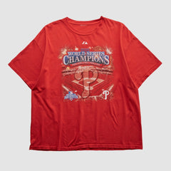 Philadelphia Phillies Majestic 2008 T-shirt - Red - XVintage T-shirts