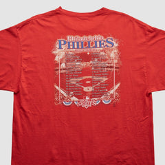 Philadelphia Phillies Majestic 2008 T-shirt - Red - XVintage T-shirts