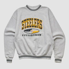 Pittsburgh Steelers LEGENDS 90s Pullover Sweatshirt - Heather Gray Pullover
