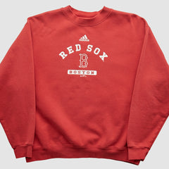 Boston Red Sox Adidas 2000s Pullover Sweatshirt - Red - Vintage Pullover