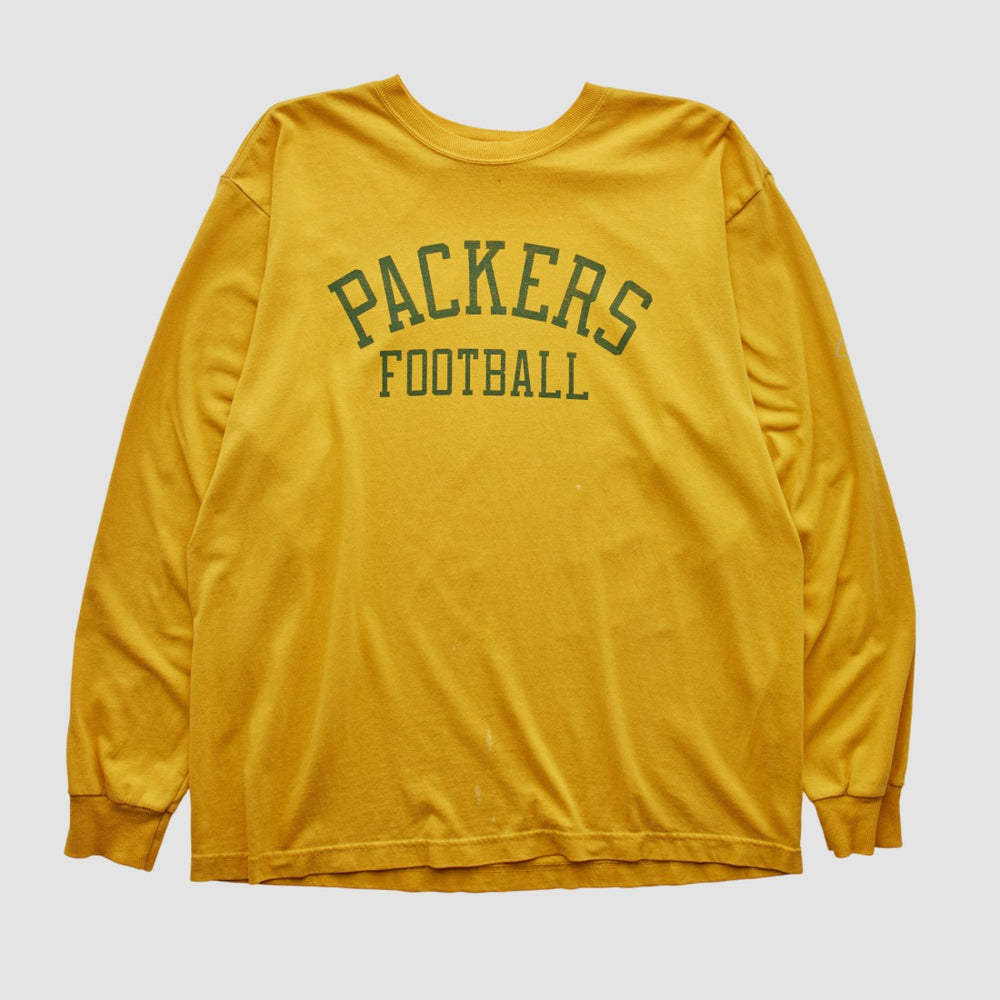 Green Bay Packers Reebok 2000s Long Sleeve T-shirt - Yellow T-shirts