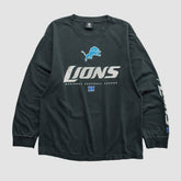 Detroit Lions NFL 2010s Long Sleeve T-shirt - Black T-shirts