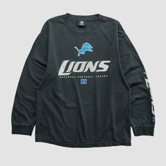 Detroit Lions NFL 2010s Long Sleeve T-shirt - Black T-shirts