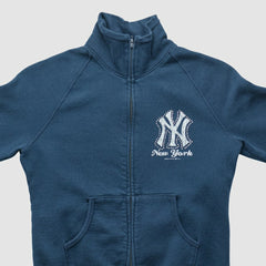 New York Yankees Genuine Merchandise 2010s Full Zip Sweatshirt - Navy - XXVintage Sweatshirts