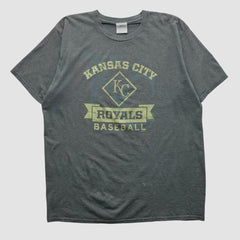 Kansas City Royals Genuine Merchandise 2000s T-shirt - Dark Heather Gray - XVintage T-shirts
