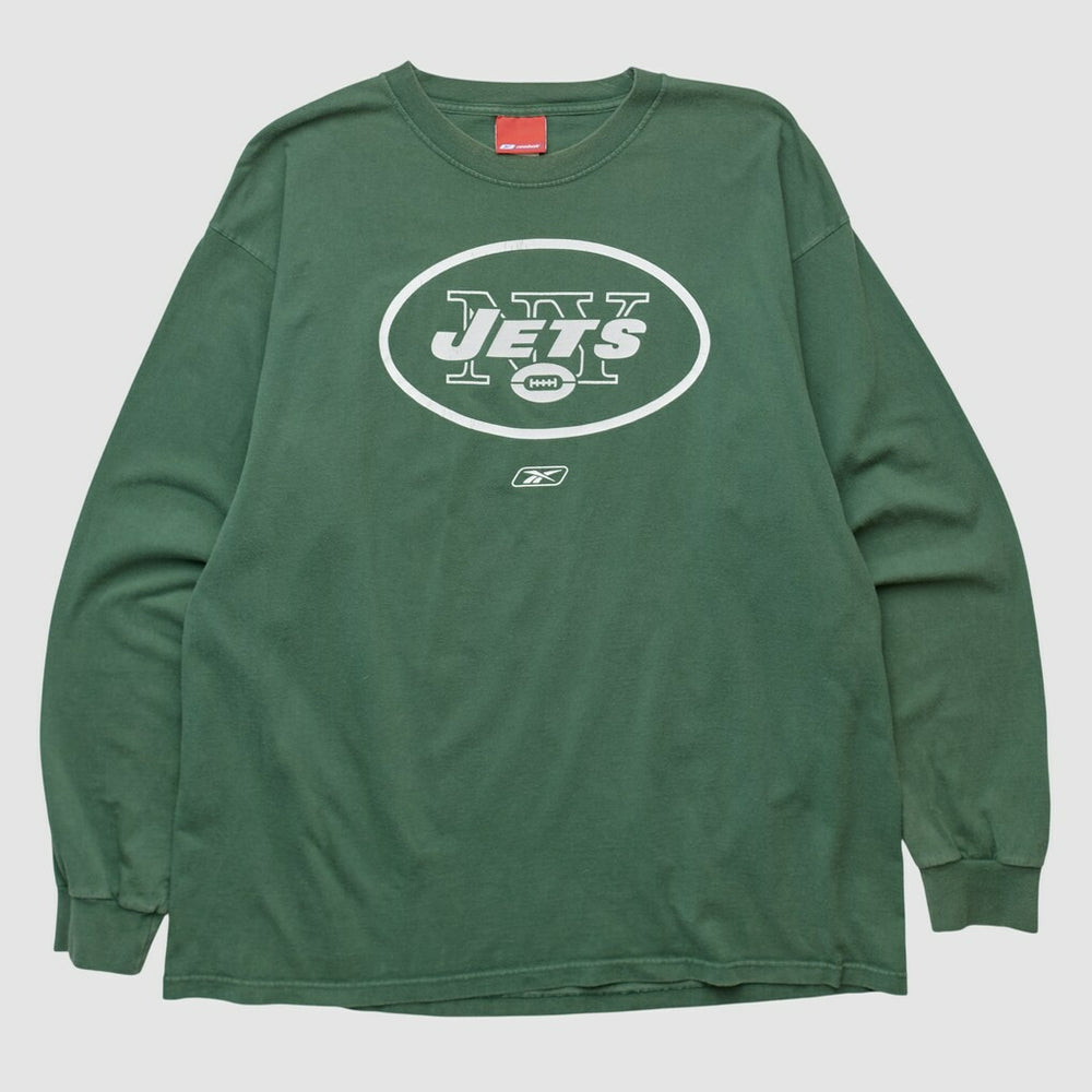 New York Jets Reebok 2000s Long Sleeve T-shirt - Green T-shirts