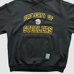 Pittsburgh Steelers Reebok 2000s Hooded Pullover Sweatshirt - Black Pullover