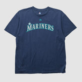 Seattle Mariners Majestic 2000s T-shirt - Navy - XVintage T-shirts