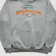 Denver Broncos NFL 2000s Hooded Pullover Sweatshirt - Heather Gray Pullover