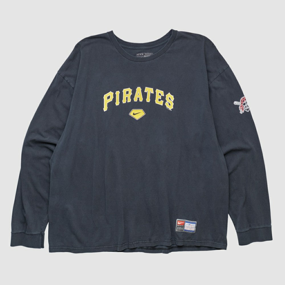 Pittsburgh Pirates Nike 2000s Long Sleeve T-shirt - Navy - XVintage T-shirts