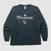 Colorado Rockies Delta 2007 Long Sleeve T-shirt - Black - Vintage T-shirts