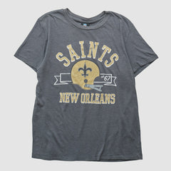 New Orleans Saints NFL 2010s T-shirt - Gray T-shirts