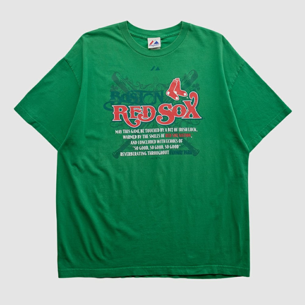 Boston Red Sox Majestic 2000s T-shirt - Green - XVintage T-shirts