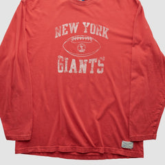 New York Giants Reebok 2000s Long Sleeve T-shirt - Red T-shirts