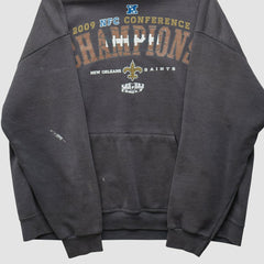 New Orleans Saints NFL 2009 Hooded Pullover Sweatshirt - Charcoal Pullover