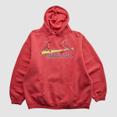 St. Louis Cardinals 2000s Hooded Sweatshirt - Red - XVintage Sweatshirts
