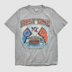 Chicago Cubs Lee Apparel 2005 T-shirt - Heather Gray - Vintage T-shirts
