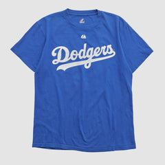 Los Angeles Dodgers Majestic 2000s T-shirt - Blue - Vintage T-shirts