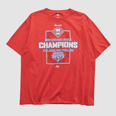 Philadelphia Phillies Majestic 2009 T-shirt - Red - Vintage T-shirts