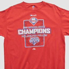 Philadelphia Phillies Majestic 2009 T-shirt - Red - Vintage T-shirts