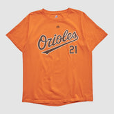 Baltimore Orioles Majestic 2000s T-shirt - Orange - Vintage T-shirts