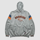 Denver Broncos NFL 2000s Hooded Pullover Sweatshirt - Heather Gray Pullover