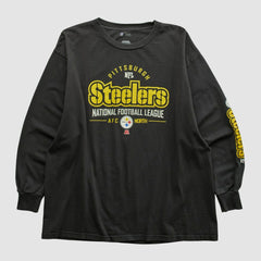Pittsburgh Steelers NFL 2010s Long Sleeve T-shirt - Black T-shirts