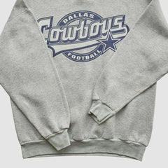 Dallas Cowboys Logo 7 90s Pullover Sweatshirt - Heather Gray Pullover