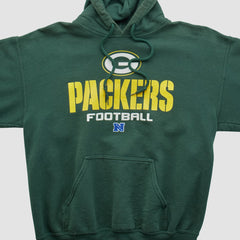 Green Bay Packers NFL 2000s Hooded Pullover Sweatshirt - Green Pullover