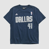Dallas Mavericks 2010s T-shirt Navy Vintage - Adidas