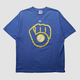Milwaukee Brewers Majestic 2000s T-shirt - Blue - Vintage T-shirts