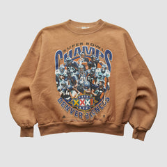 Denver Broncos Hanes 1998 Pullover Sweatshirt - Clay Pullover