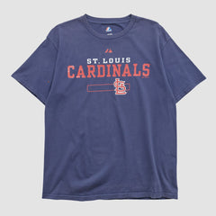 St. Louis Cardinals Majestic 2010 T-shirt - Navy - Vintage T-shirts