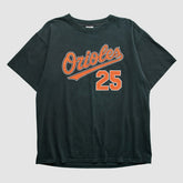 Baltimore Orioles Majestic 2000s T-shirt - Black - XVintage T-shirts