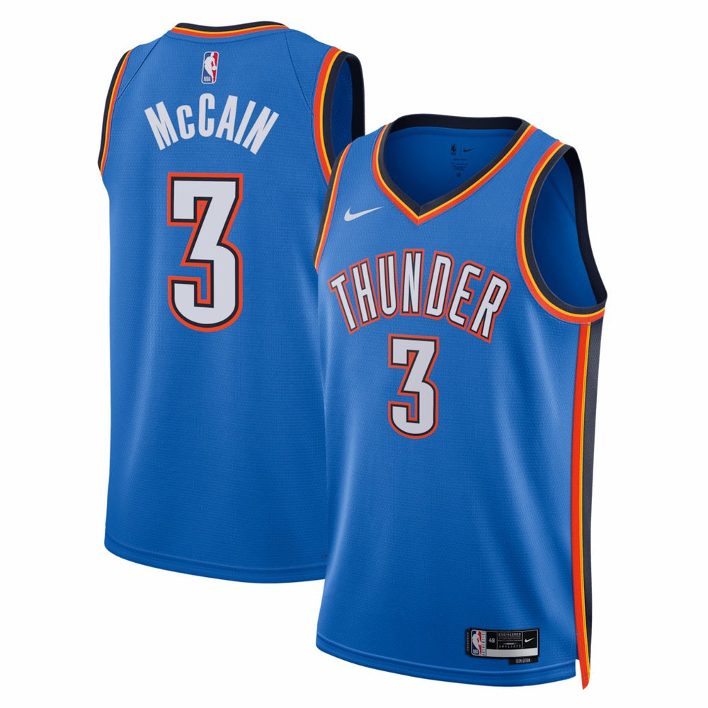 Jared McCain Oklahoma City Thunder Unisex Swingman Jersey Icon Edition Blue - Nike