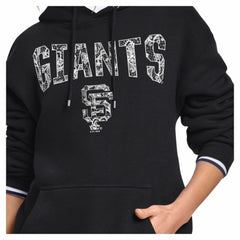 San Francisco Giants Starter Women's Lace Team Lockup Fleece Hoodie - Black Hoodies